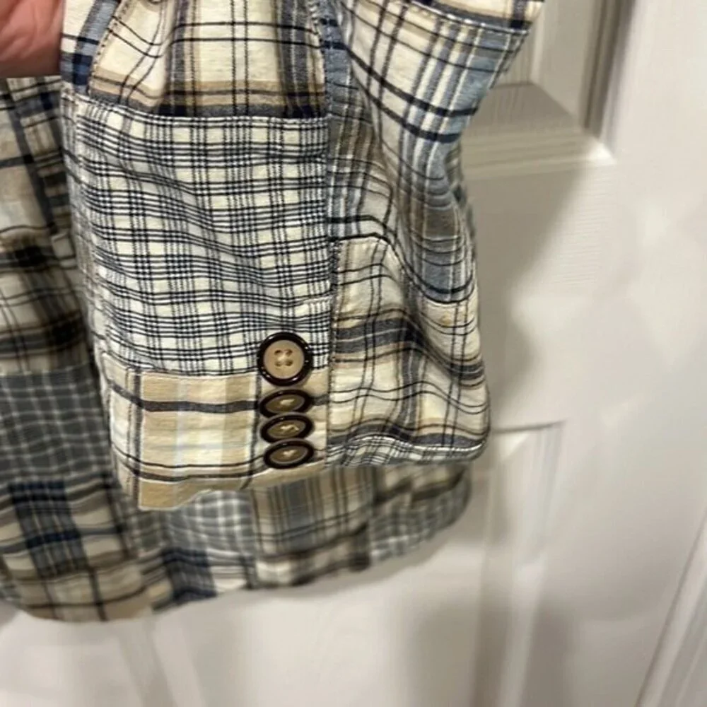 Gap kids patchwork preppy cotton blazer size Xl